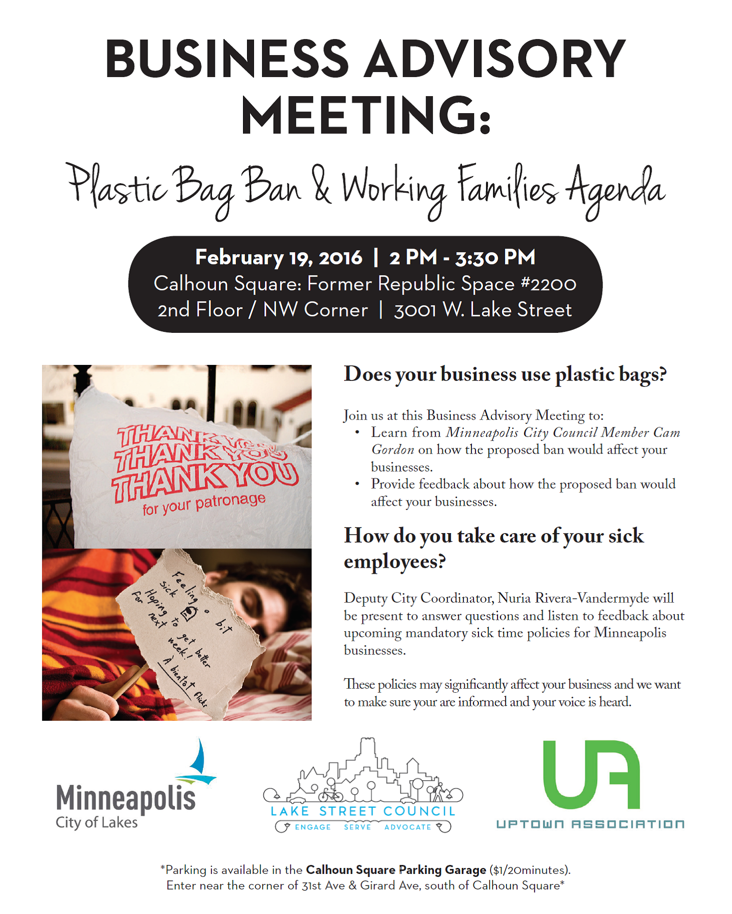 02-19-16 Business Advisory Meeting - Plastic Bag Ban and Working Families Agenda